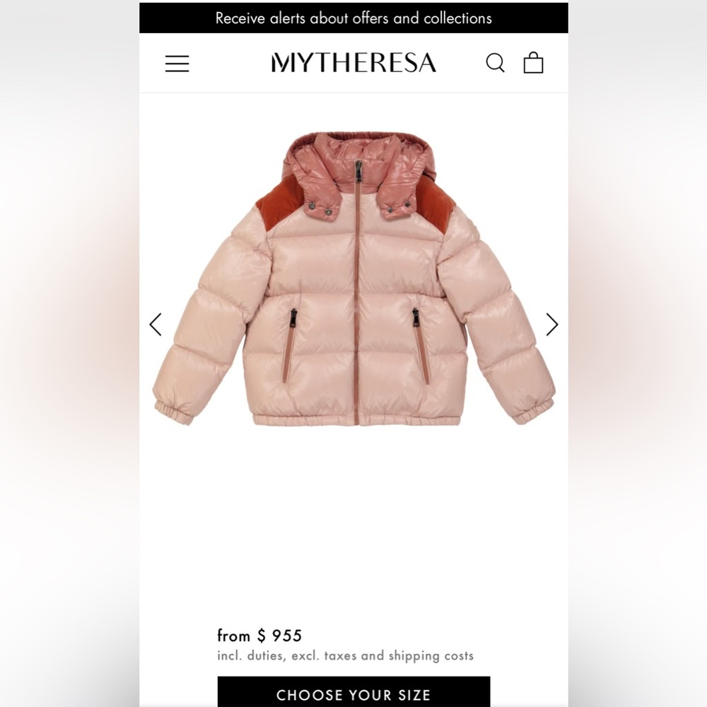 Girls kids moncler coat size 10